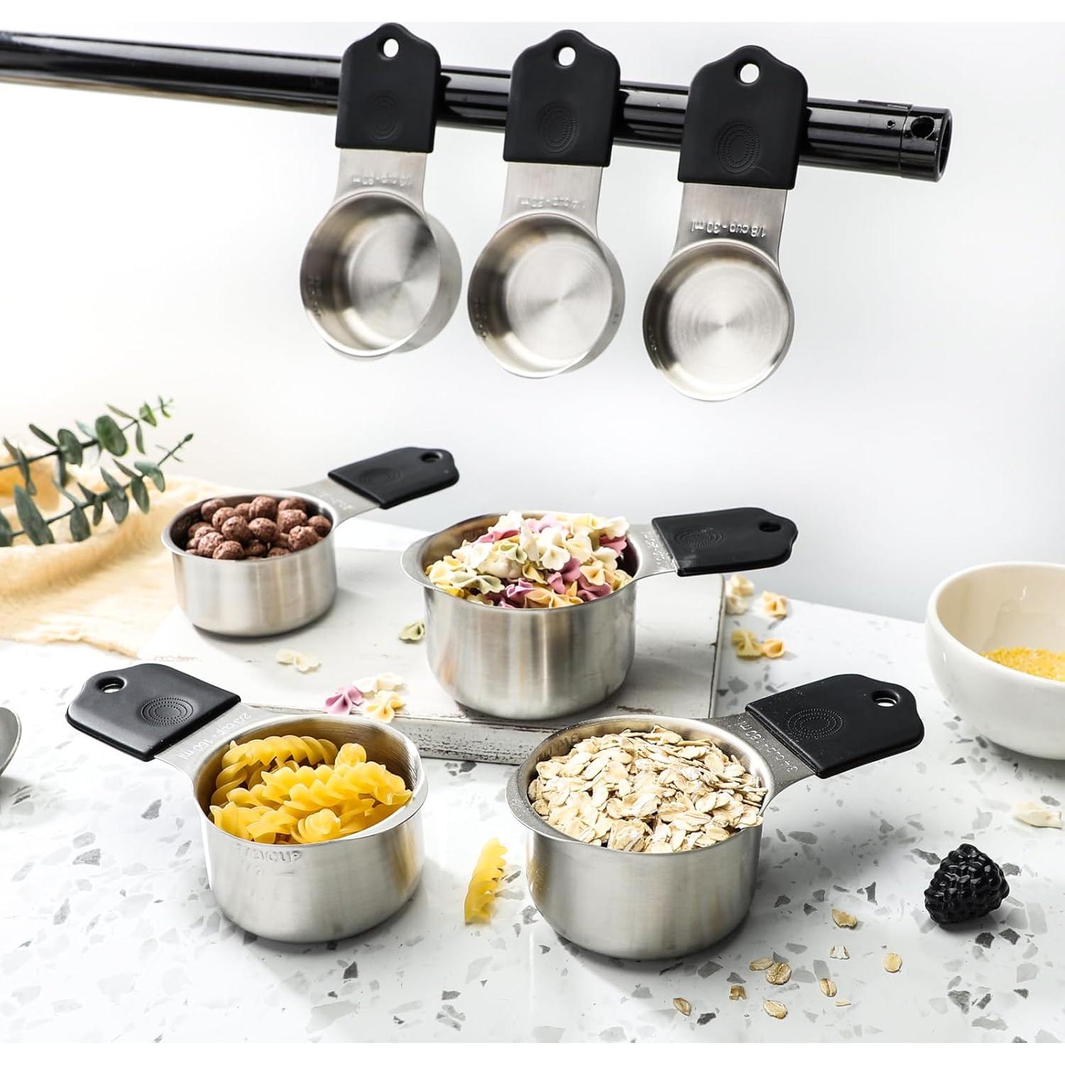 Juego de Tazas Medidoras Magnéticas YAMOLIN 7 Piezas Acero Inoxidable