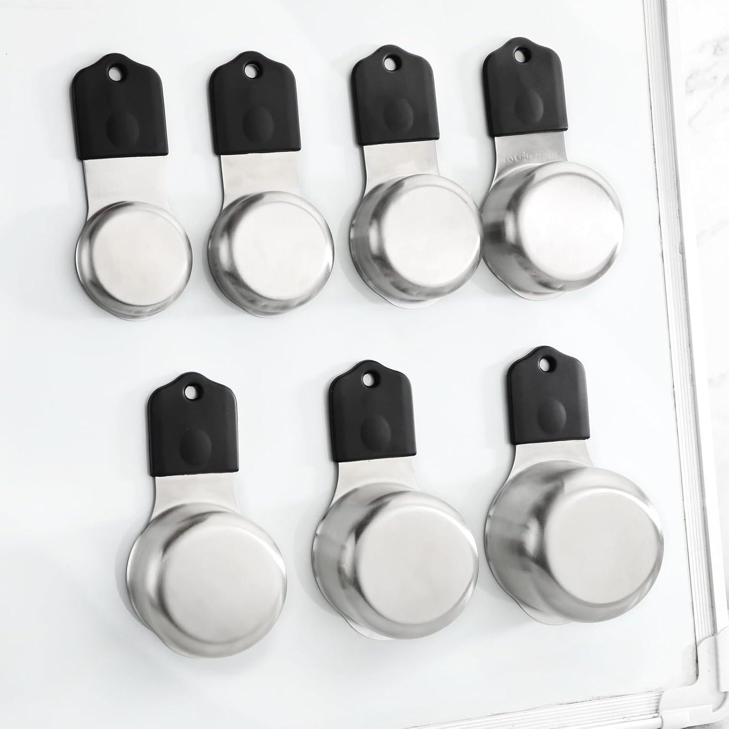 Juego de Tazas Medidoras Magnéticas YAMOLIN 7 Piezas Acero Inoxidable