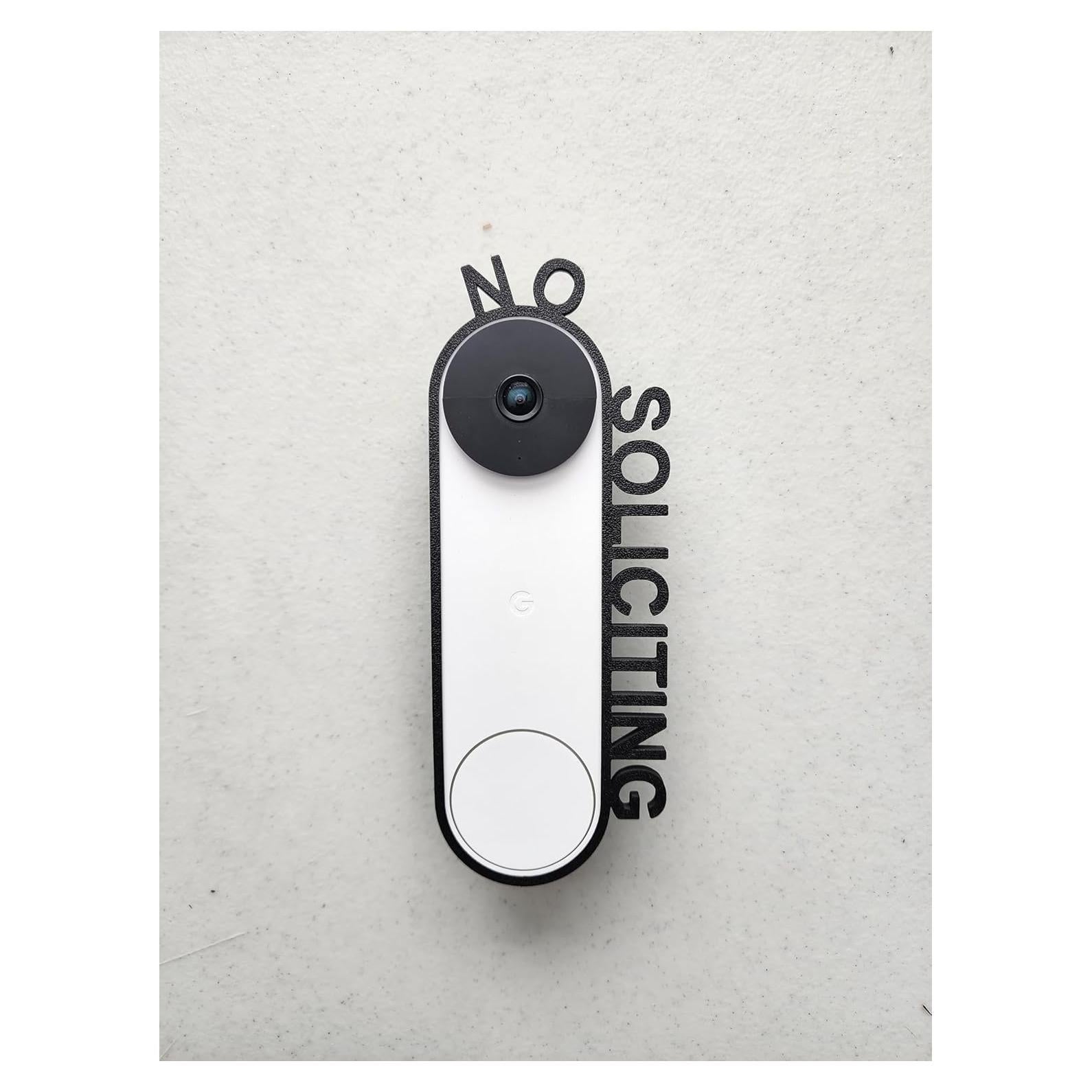 Cartel No Molestar para Timbre Google Nest Batería Negro