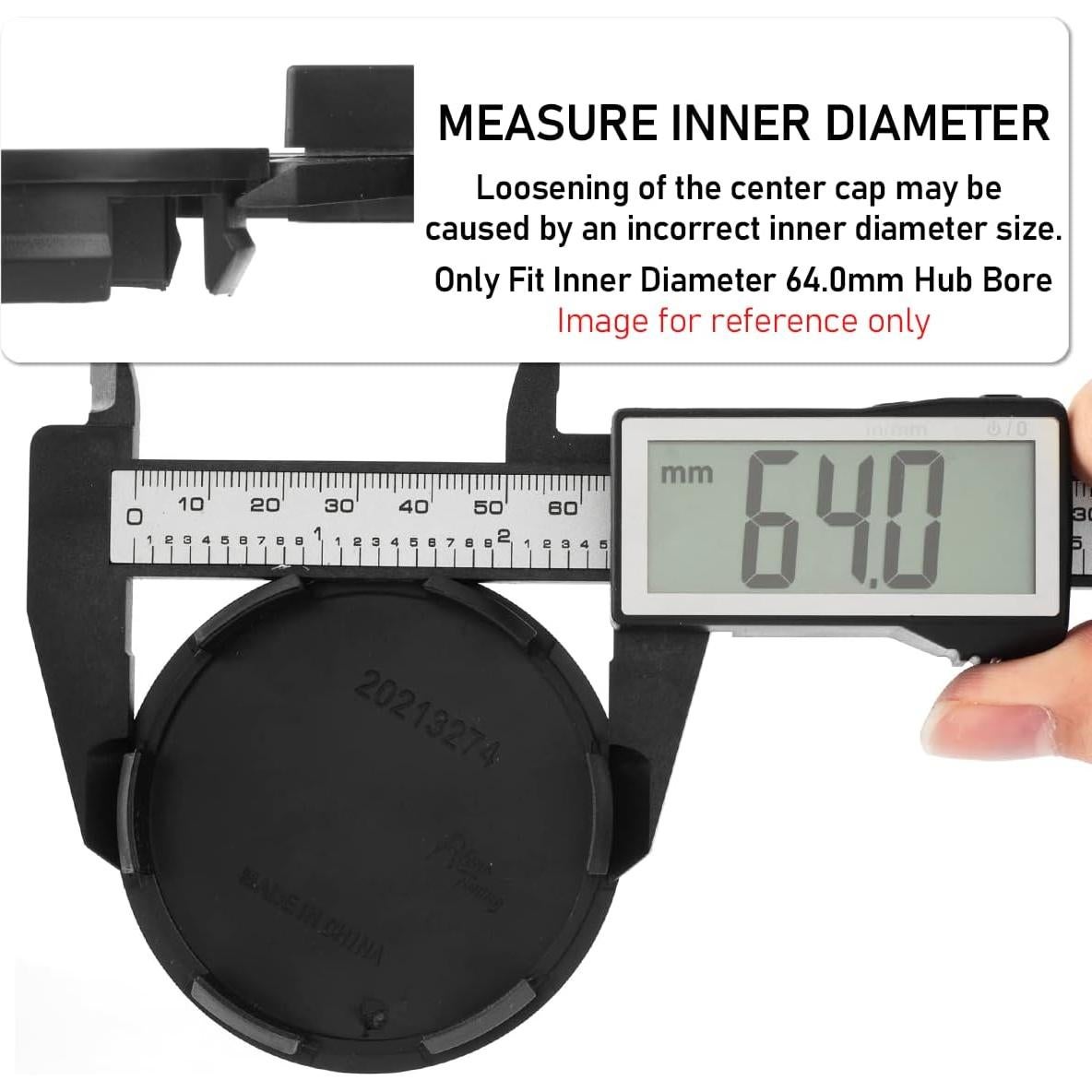 Tapas de Centro de Rueda Rhinotuning 70mm Set de 4 Negro