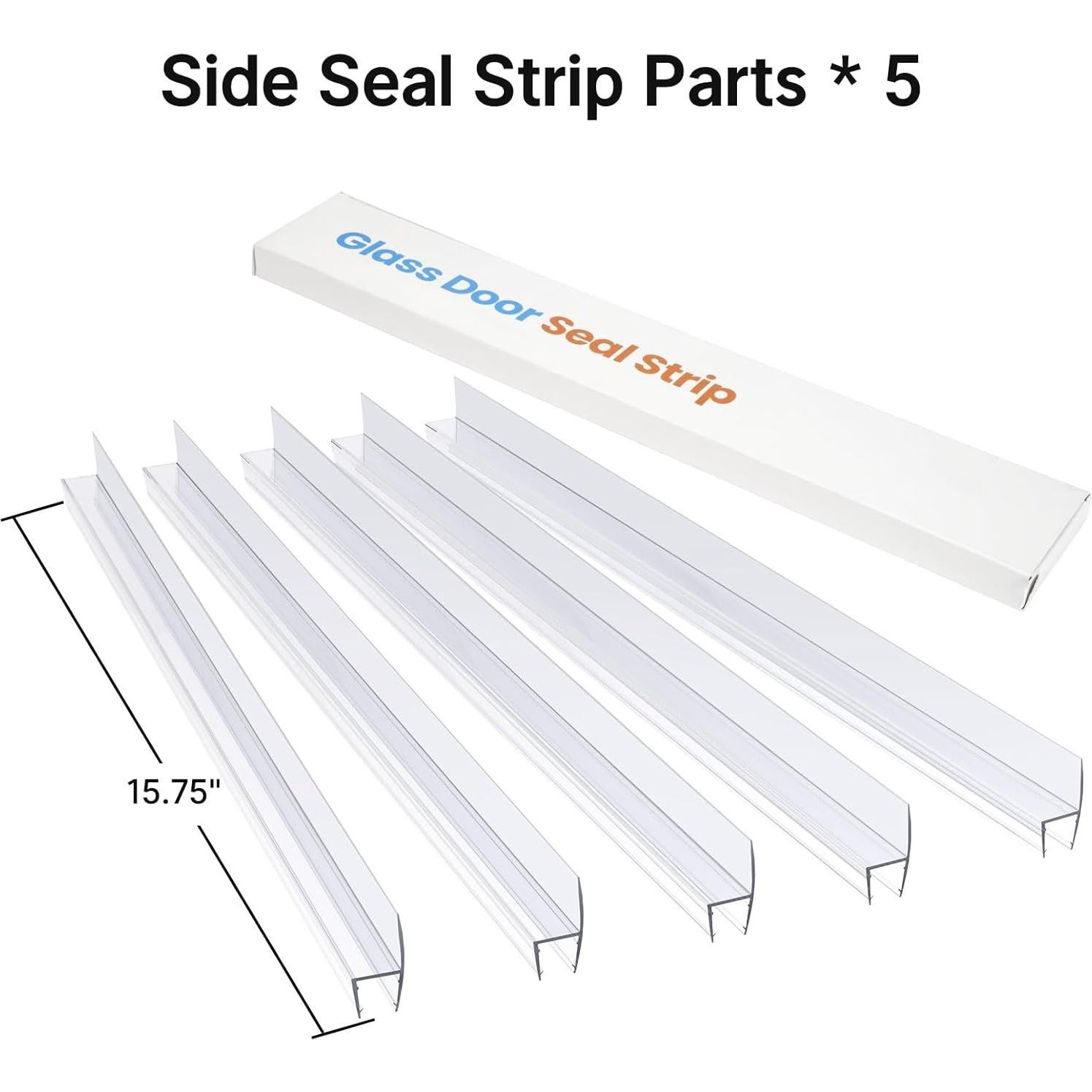 AmazerBath Sello Lateral para Puerta de Ducha 5 PCS 40 cm