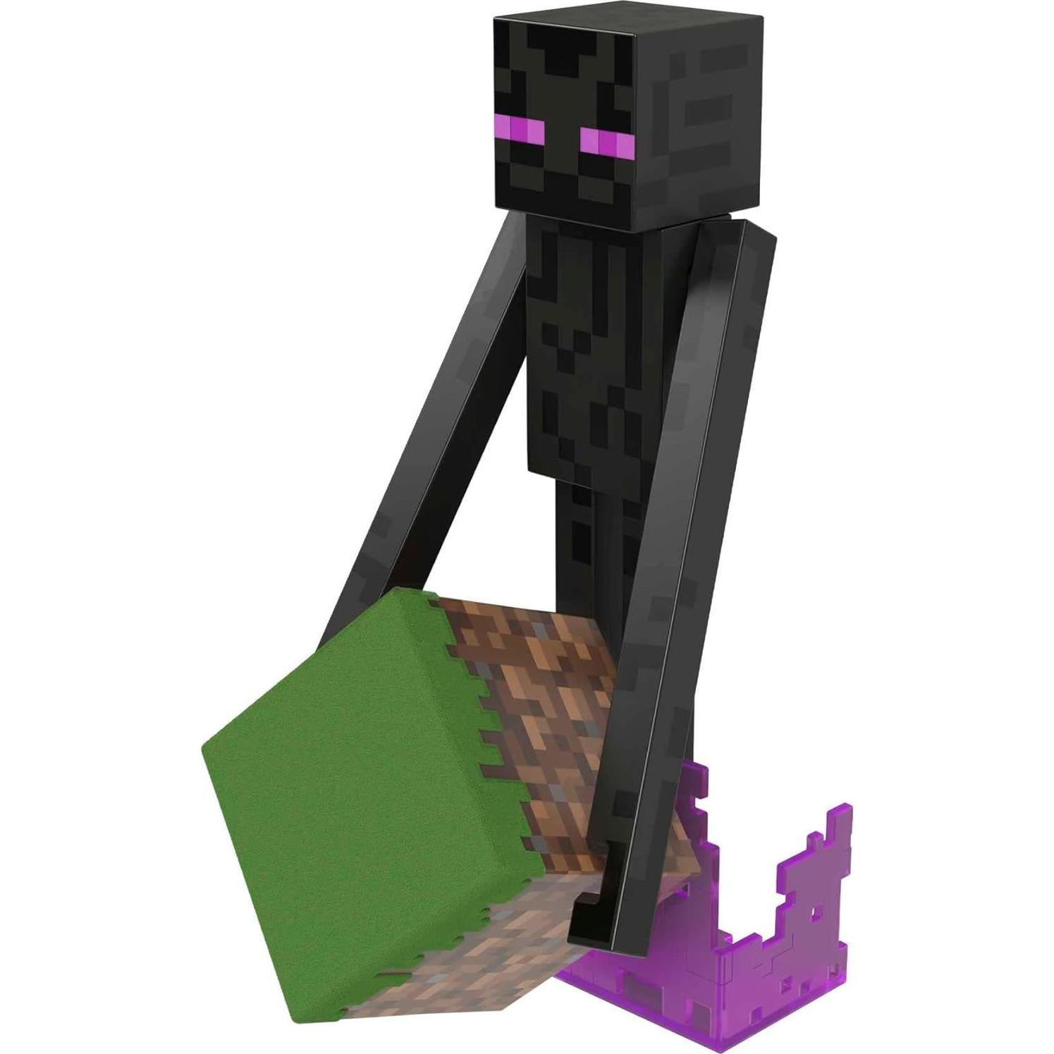 Figura de acción Enderman Mattel Minecraft 13.97 cm con accesorios