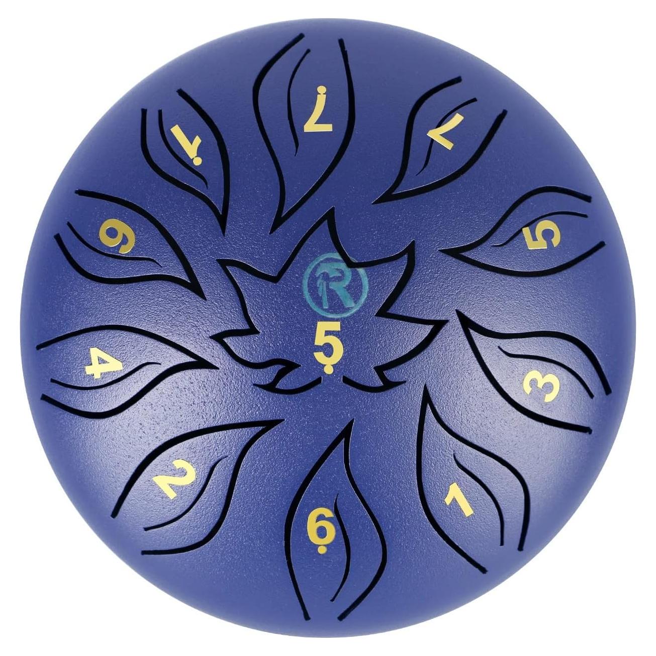 Tambor de Lengua RANMING 15 cm 11 Notas Acero Violeta Azul