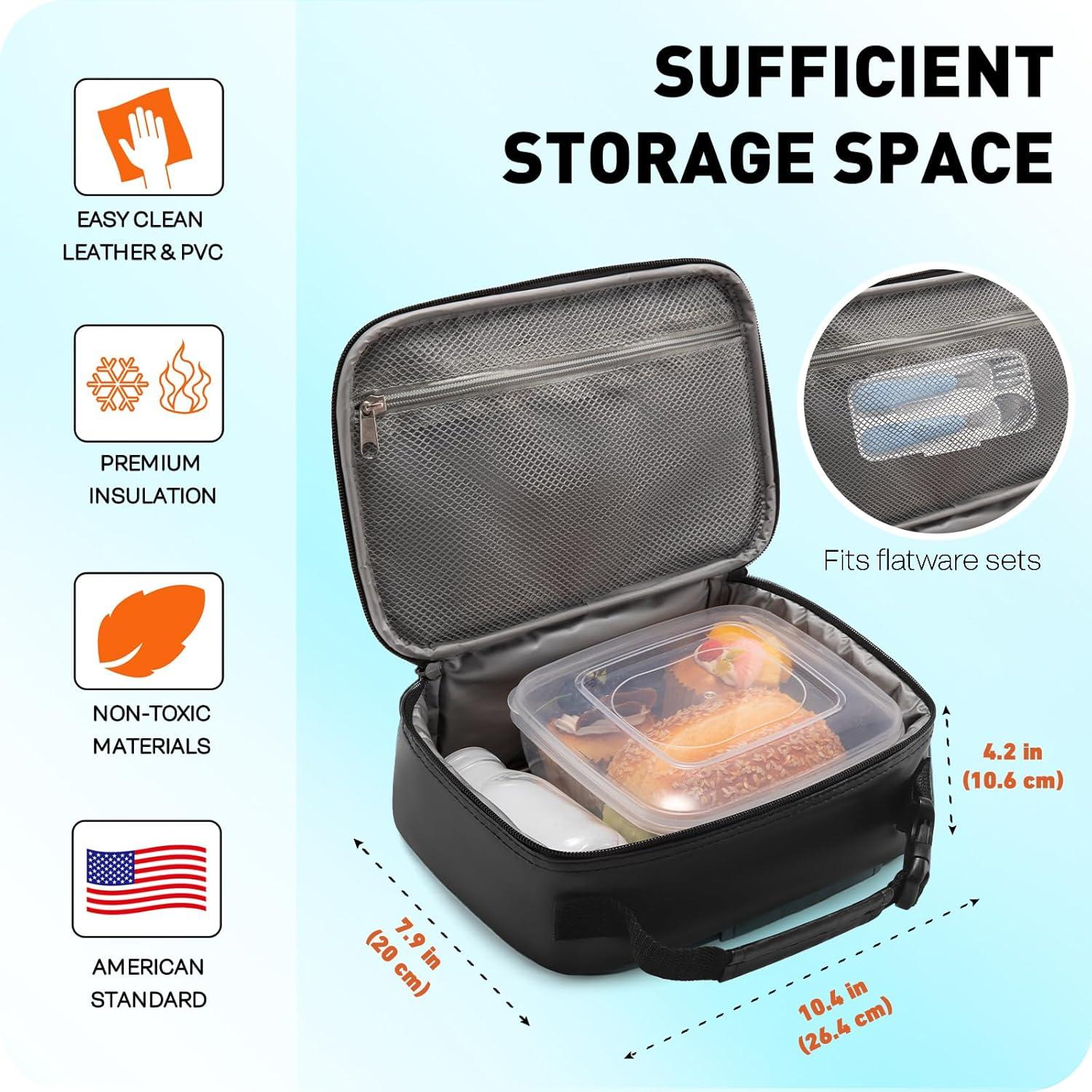 Caja de Almuerzo Aislada Hairao para Niños Verde Naranja 4.2L