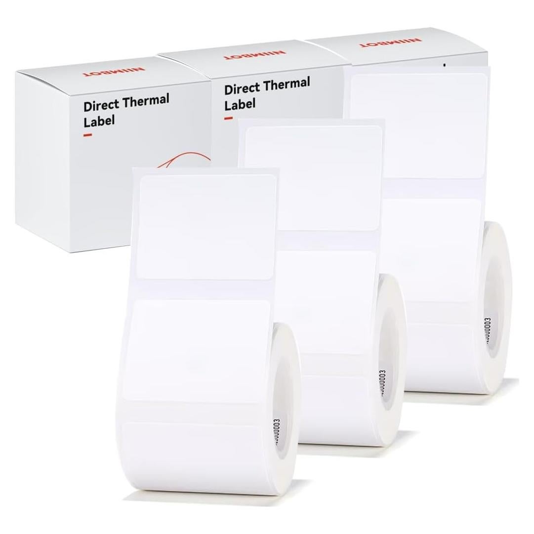 Etiquetas autoadhesivas blancas 40x30mm Haihaixiong - 3 rollos