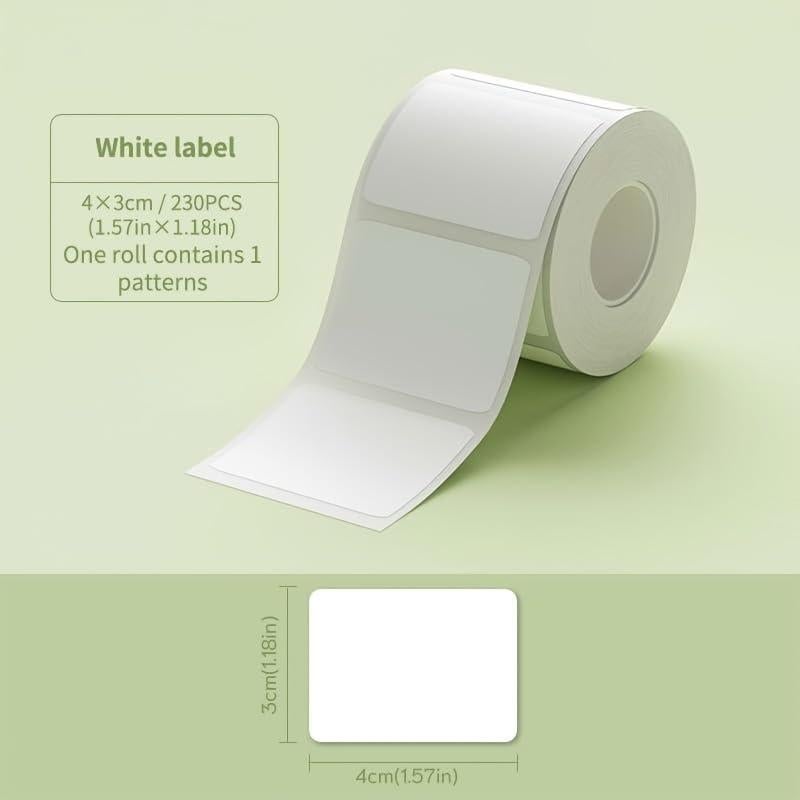 Etiquetas autoadhesivas blancas 40x30mm Haihaixiong - 3 rollos