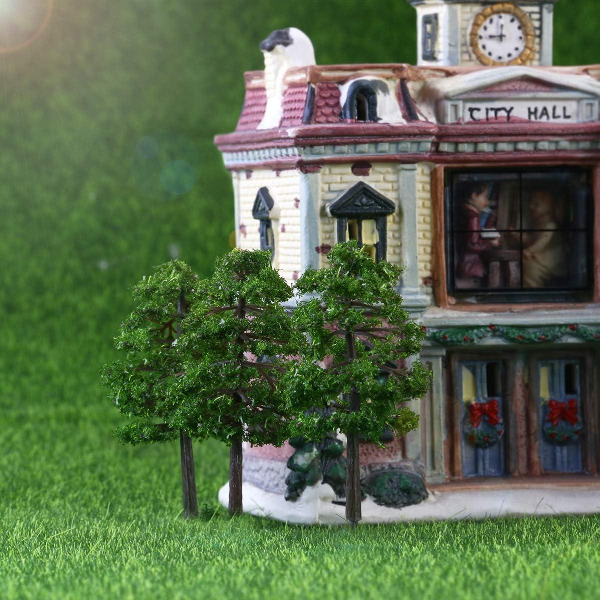 Árboles Miniatura WINOMO 20pcs Escala 1:100 Verde Oscuro