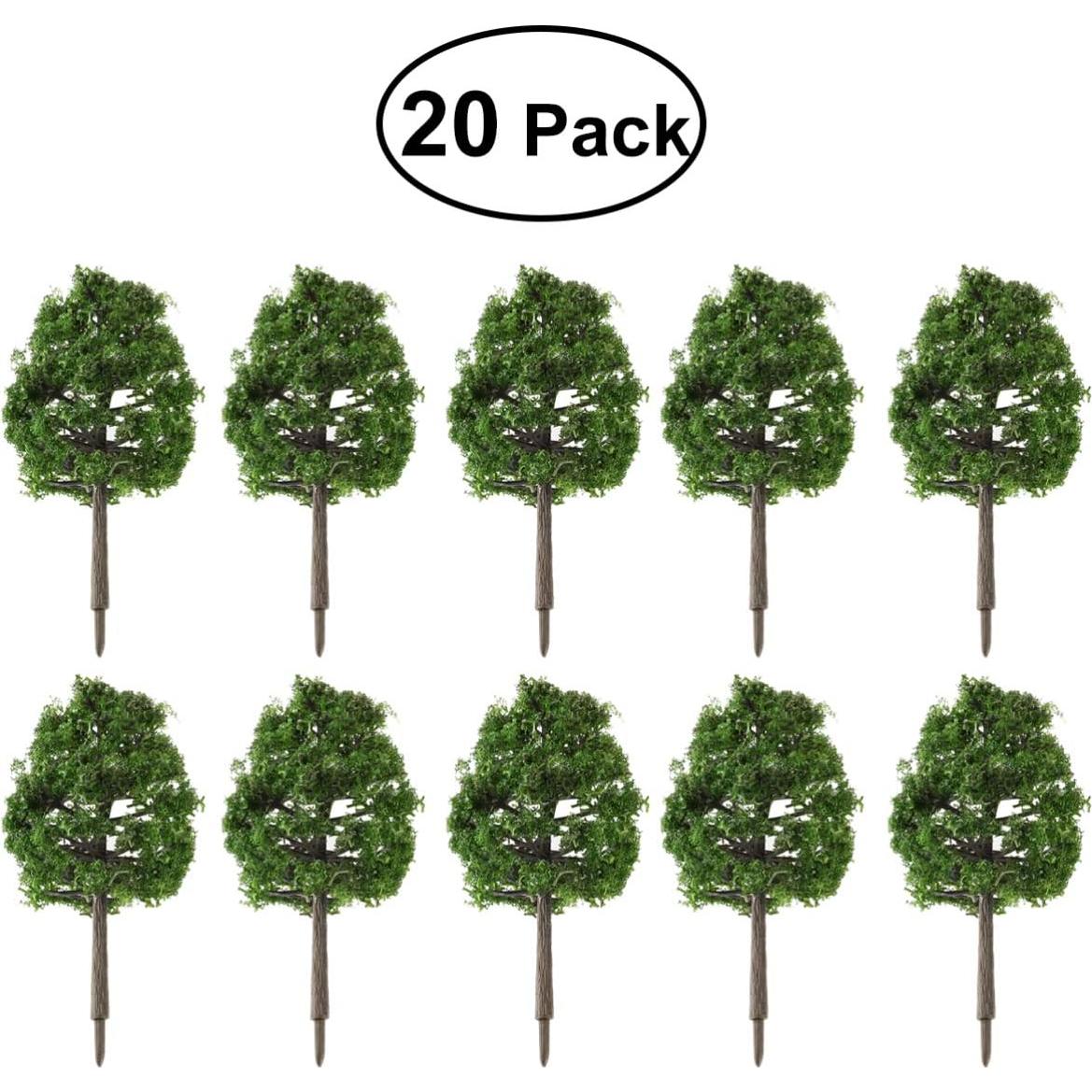 Árboles Miniatura WINOMO 20pcs Escala 1:100 Verde Oscuro