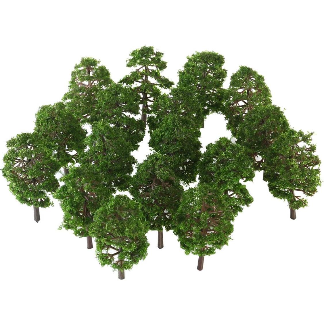 Árboles Miniatura WINOMO 20pcs Escala 1:100 Verde Oscuro