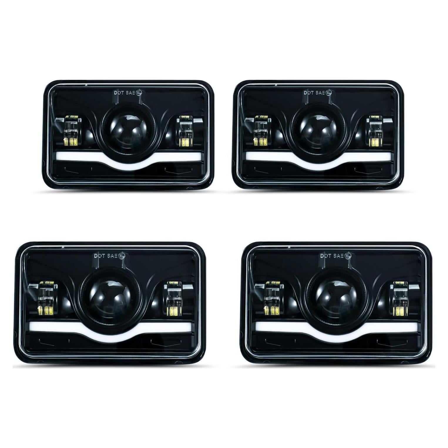 Faros Cuadrados MXSAG 4x6" 28W Impermeables para Autos Clásicos