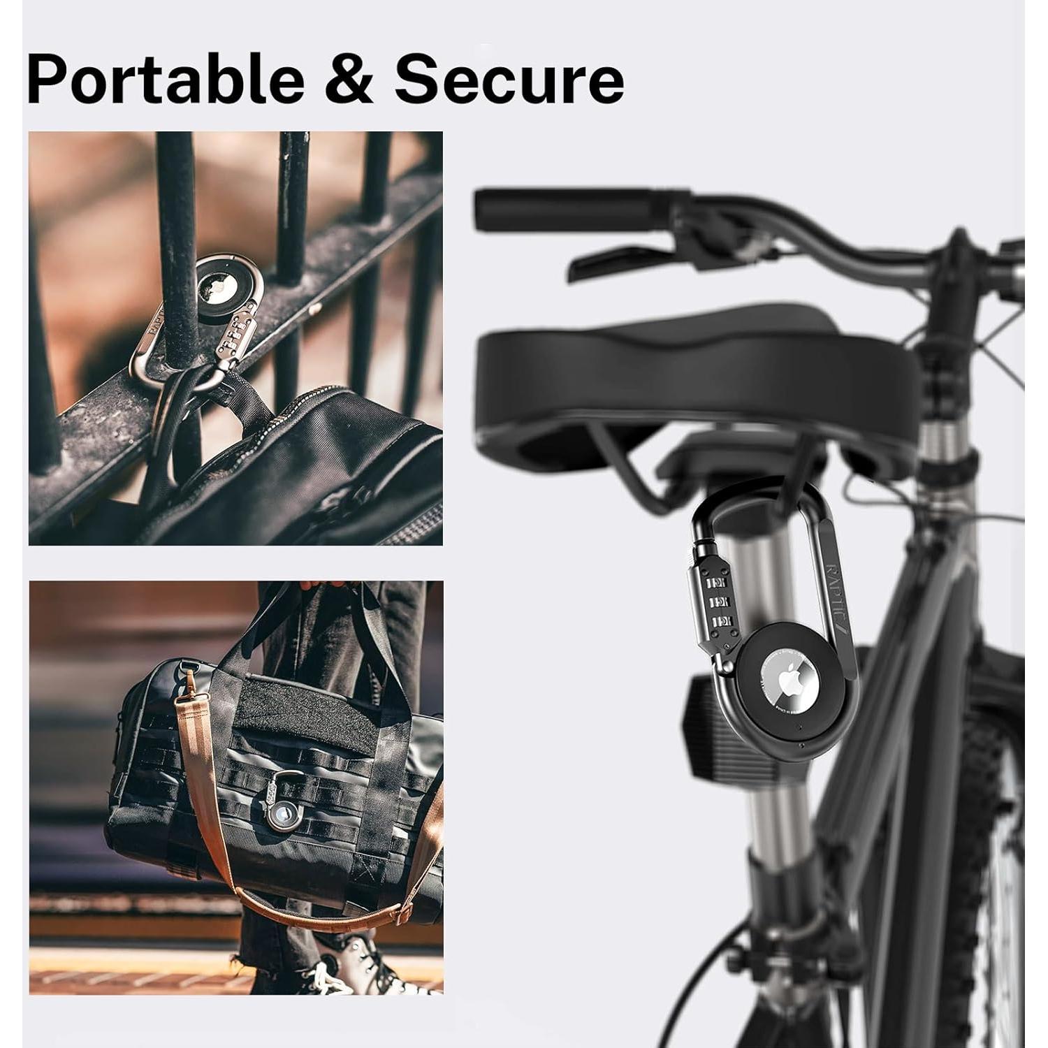 Mosquetón Antirrobo RAPTIC para Apple AirTag con Candado