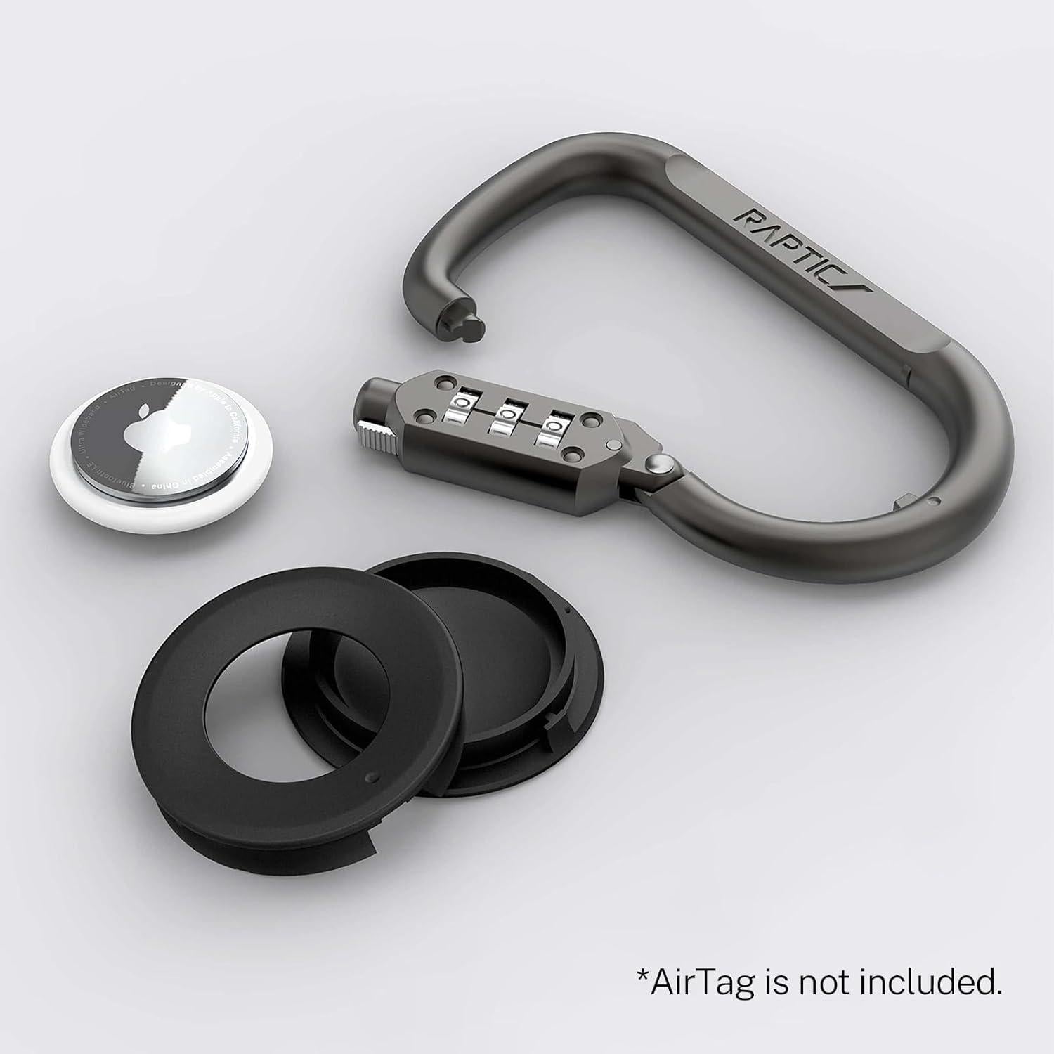 Mosquetón Antirrobo RAPTIC para Apple AirTag con Candado