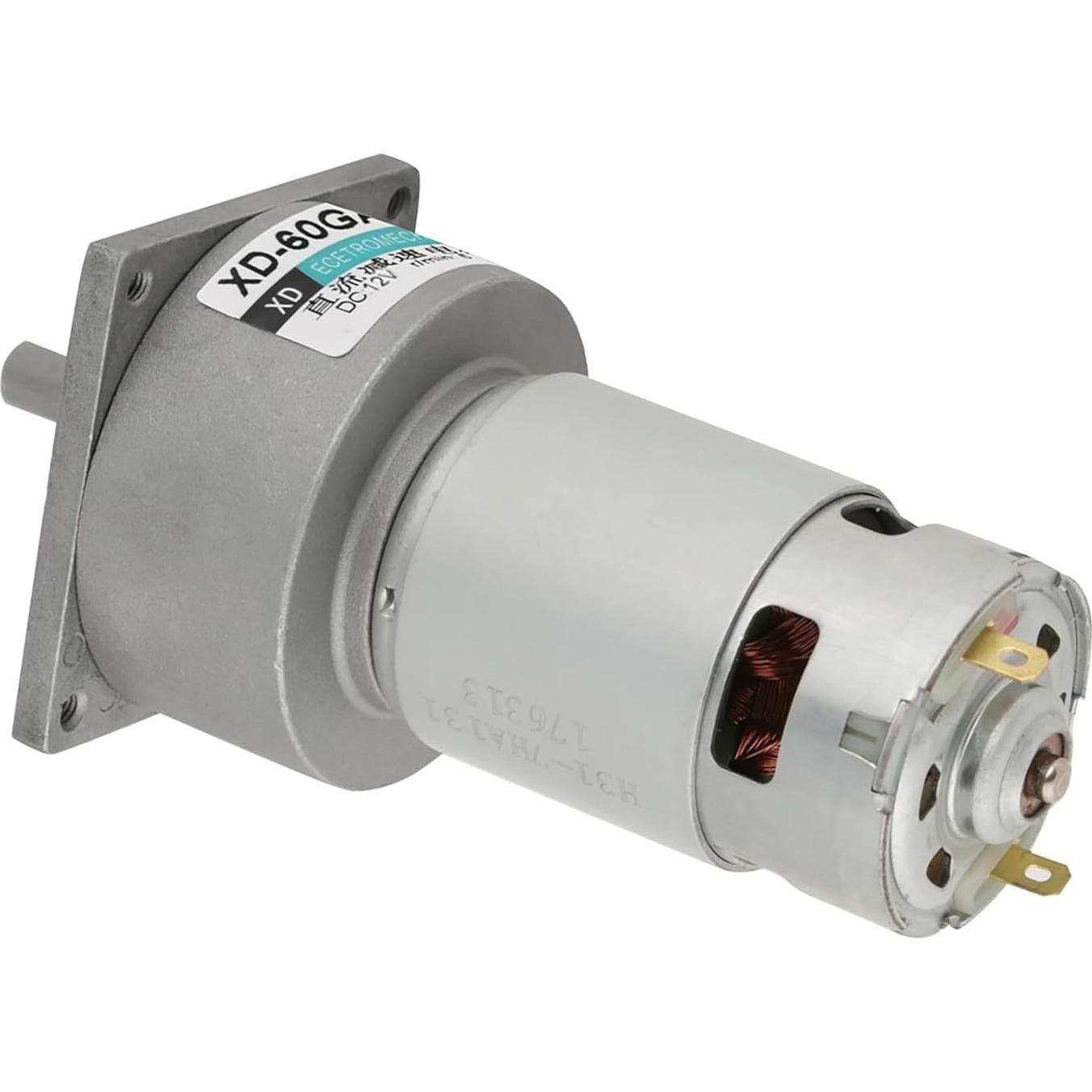 Motor de Engranaje DC 12V 35W Ajustable Velocidad 5RPM