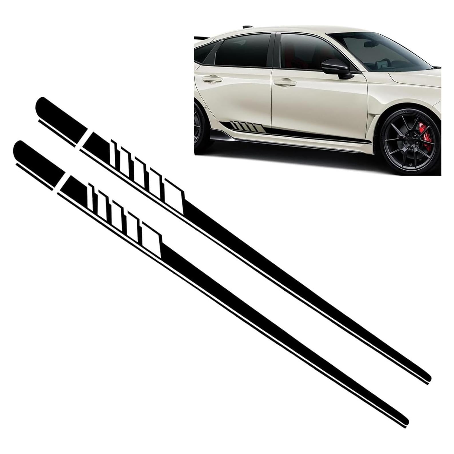 Calcomanías Largas Nowkont 2 PCS 11.48cm x 225cm Negro