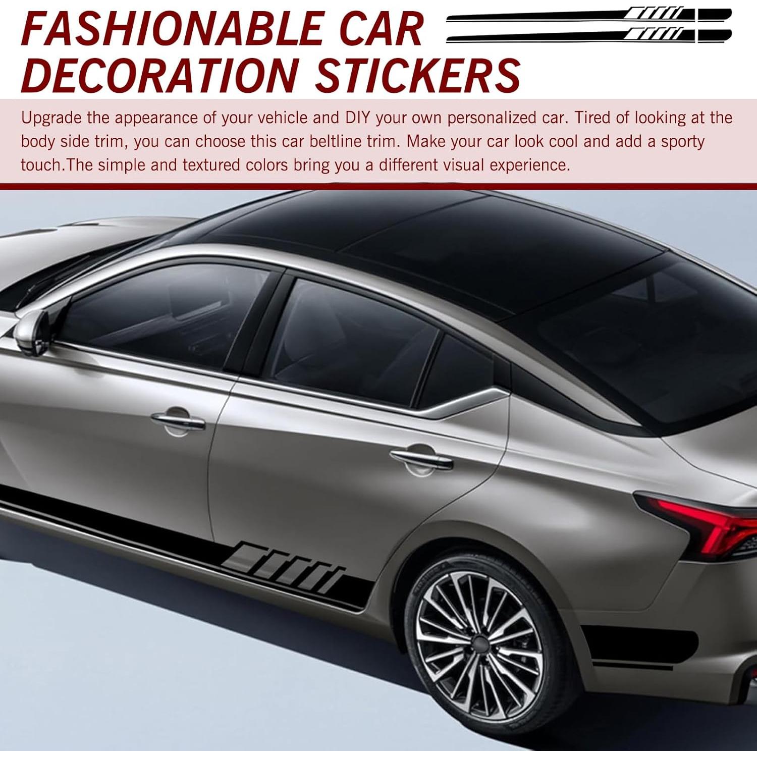 Calcomanías Largas Nowkont 2 PCS 11.48cm x 225cm Negro