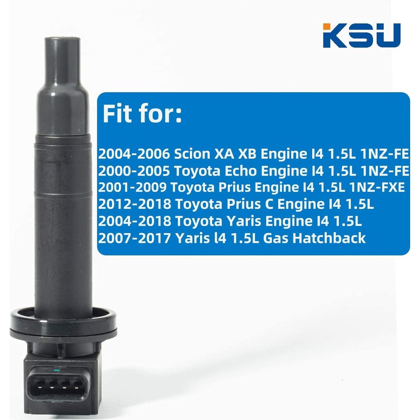 Paquete de 4 Bobinas de Encendido KSU para Toyota y Scion