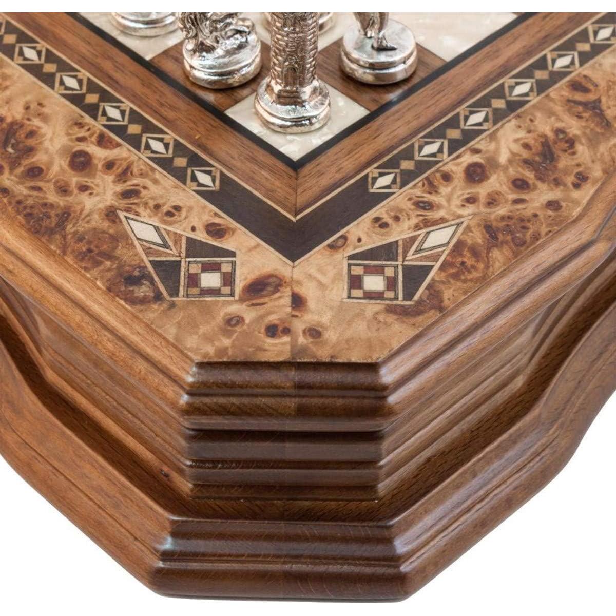 Juego de Ajedrez Artesanal Muba 39x39cm Piezas de Metal