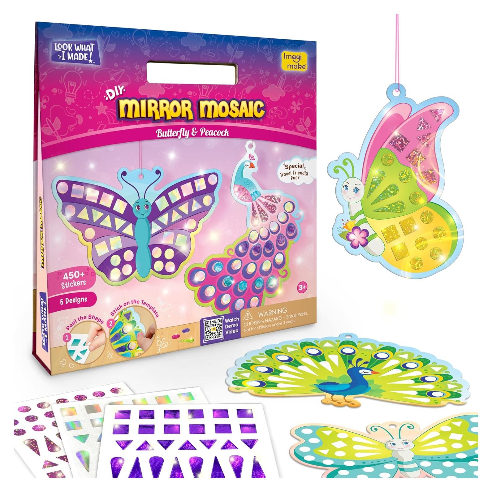 Kit de Manualidades Imagimake Mosaico Mariposa y Pavo Real