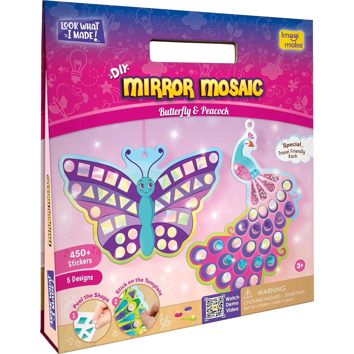 Kit de Manualidades Imagimake Mosaico Mariposa y Pavo Real