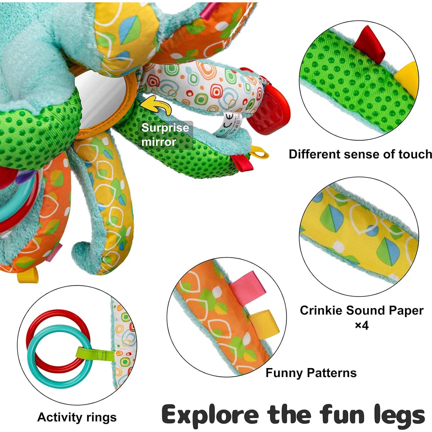 Juguete de Peluche Musical Sumobaby Pulpo Azul 5 en 1