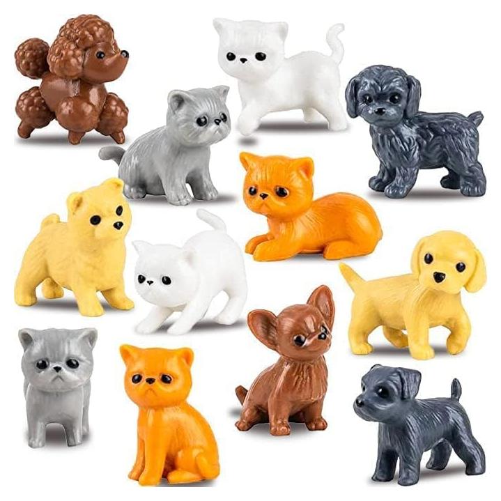 Figuritas de Perro y Gato Pequeñas Entervending - 25 Pcs