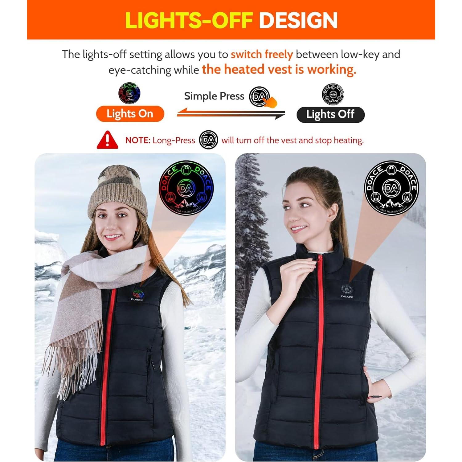 Chaleco Térmico Inteligente DOACE® Unisex 8 Áreas Calentamiento