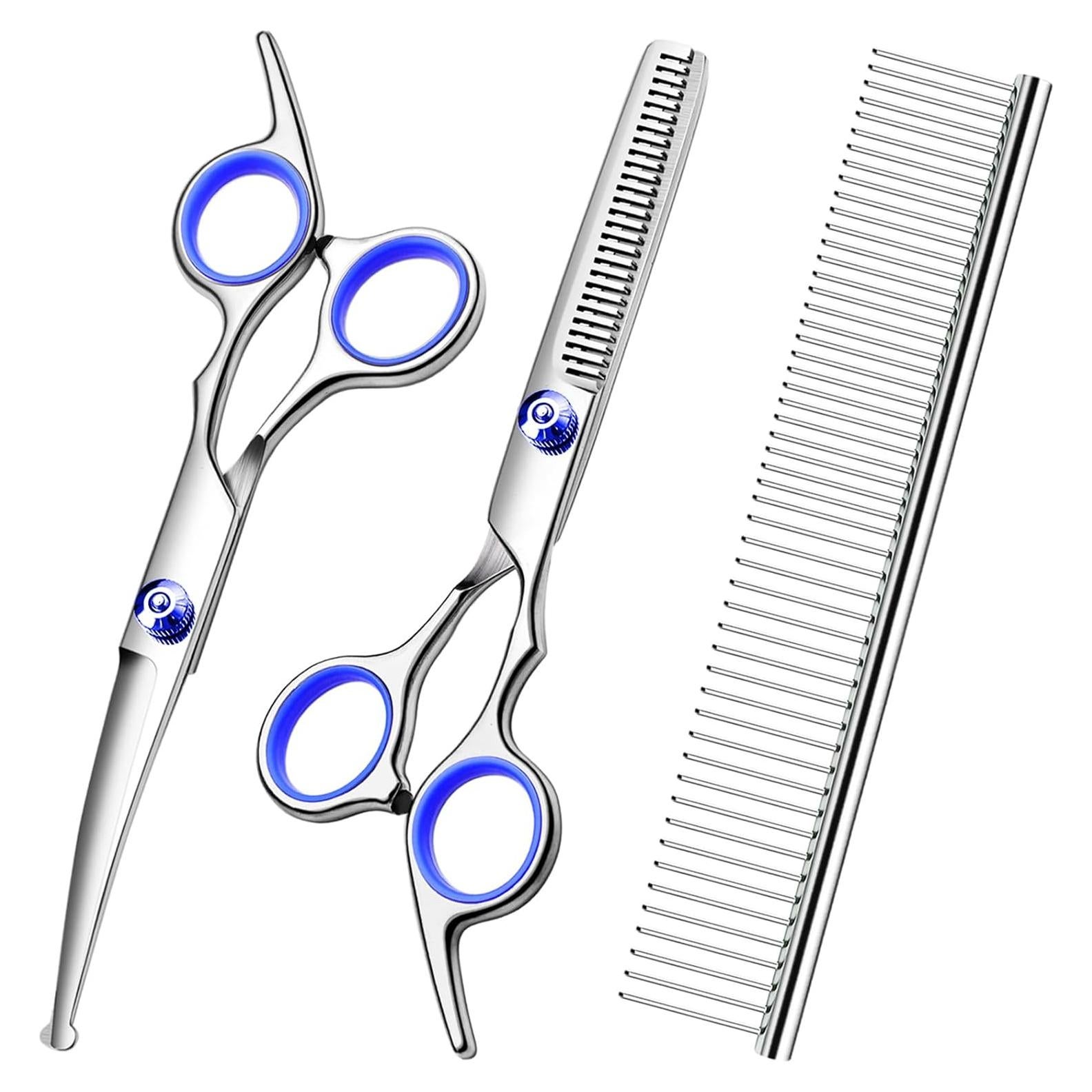 Kit de Tijeras de Aseo Profesional FAIGEO 4 en 1 para Mascotas