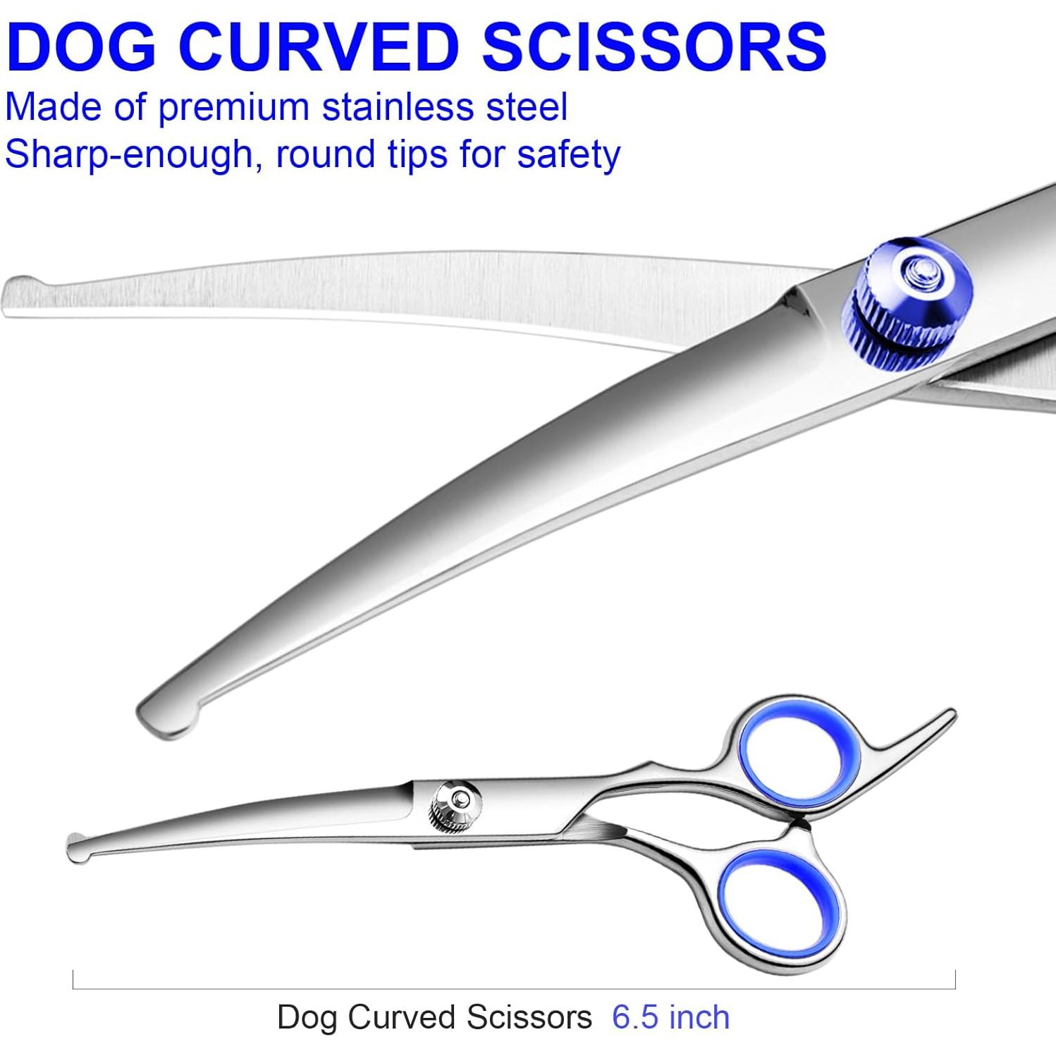 Kit de Tijeras de Aseo Profesional FAIGEO 4 en 1 para Mascotas