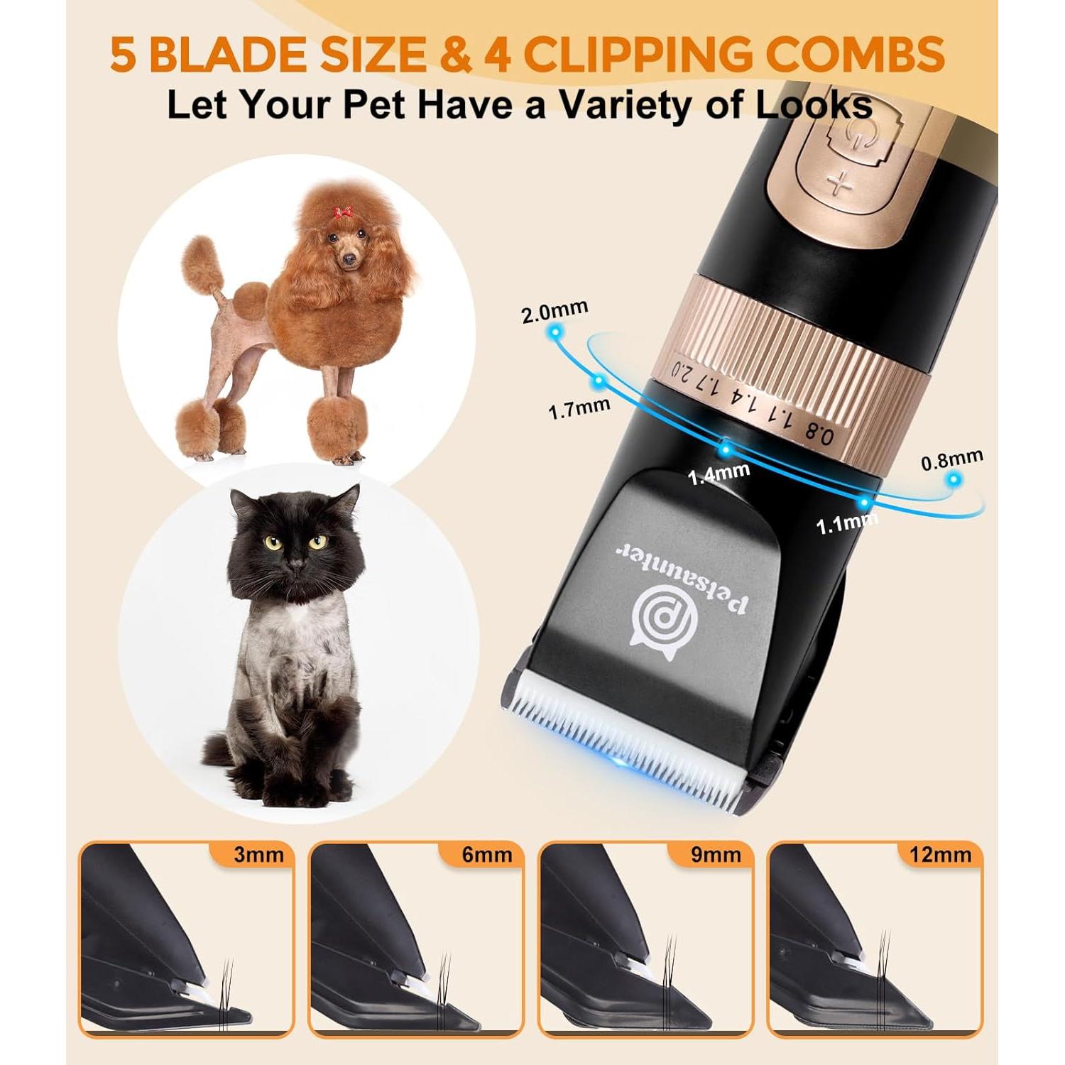 Kit de Aseo para Mascotas Petsaunter C95Pro - Cortadora Recargable