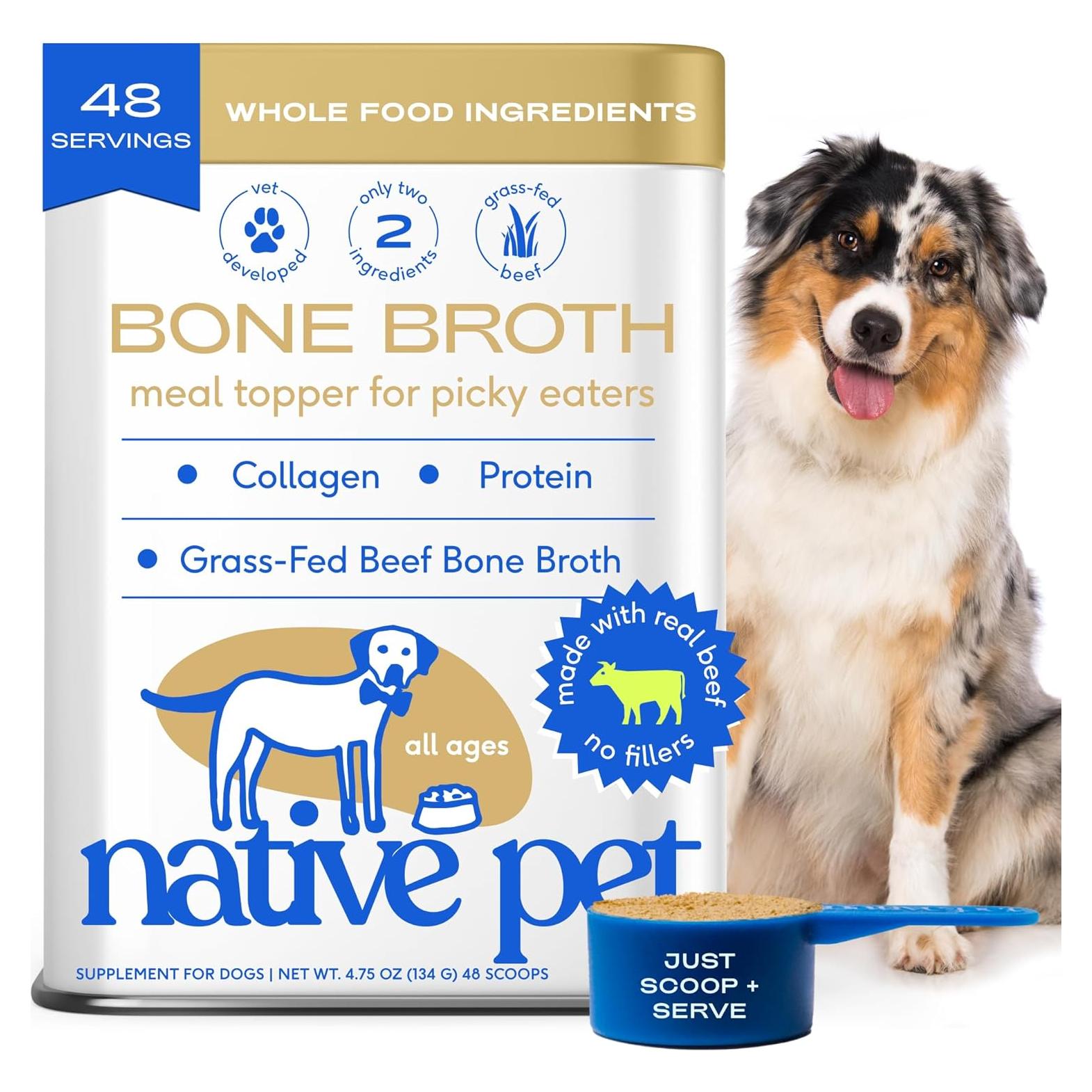 Caldo de Hueso en Polvo Native Pet para Perros y Gatos - 48 Porciones