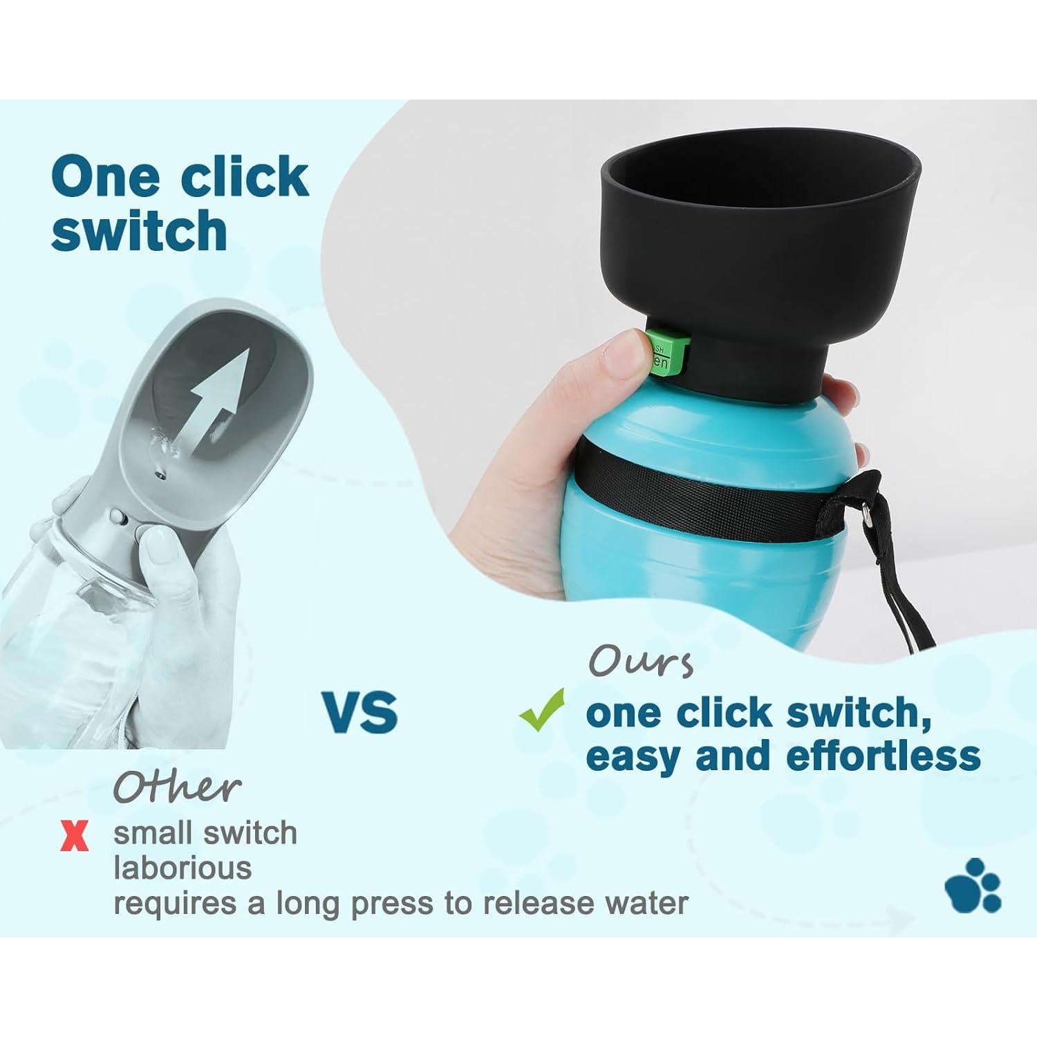 Botella de Agua Portátil Pecute 355 ml para Perros y Gatos