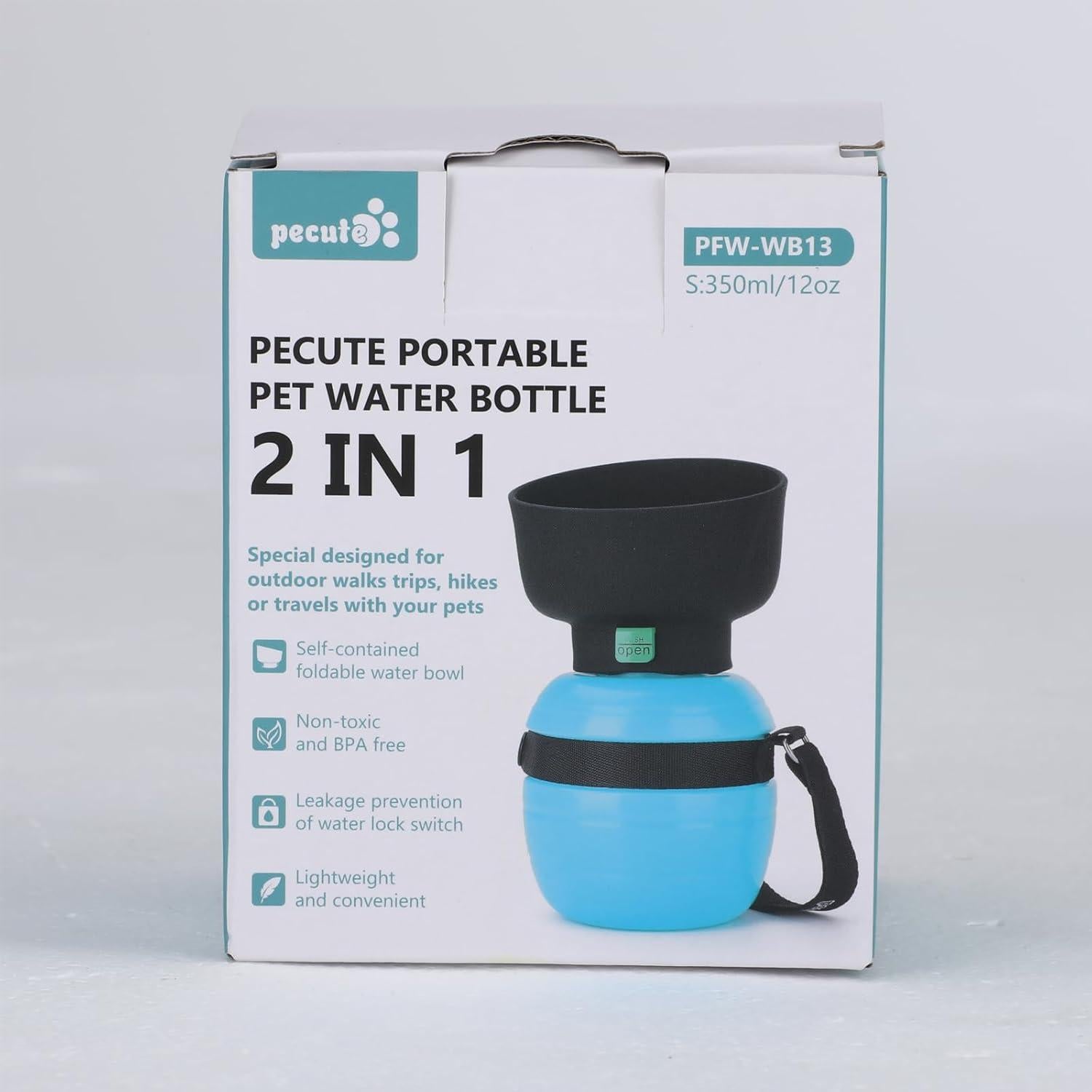 Botella de Agua Portátil Pecute 355 ml para Perros y Gatos