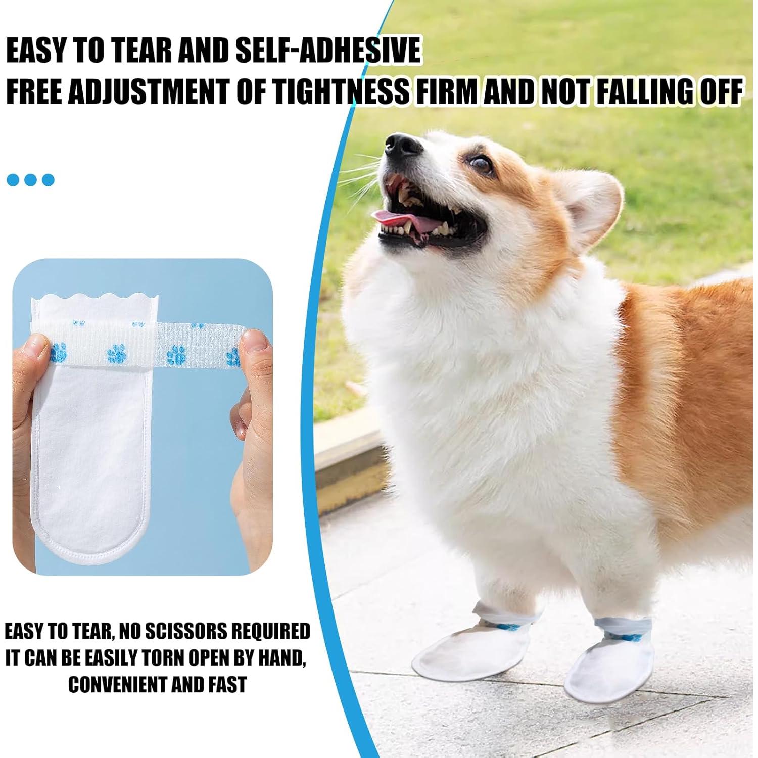 12 Botas Desechables para Perros Ziyue - Protección Patas Medianos y Grandes