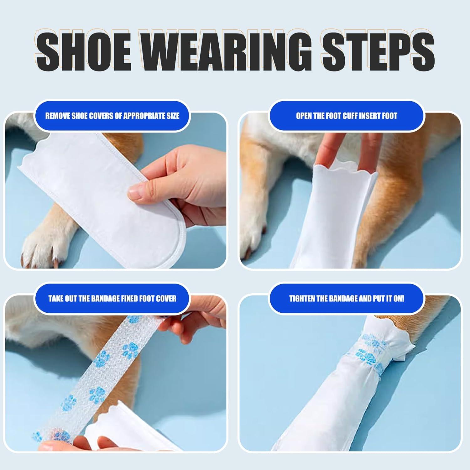 12 Botas Desechables para Perros Ziyue - Protección Patas Medianos y Grandes