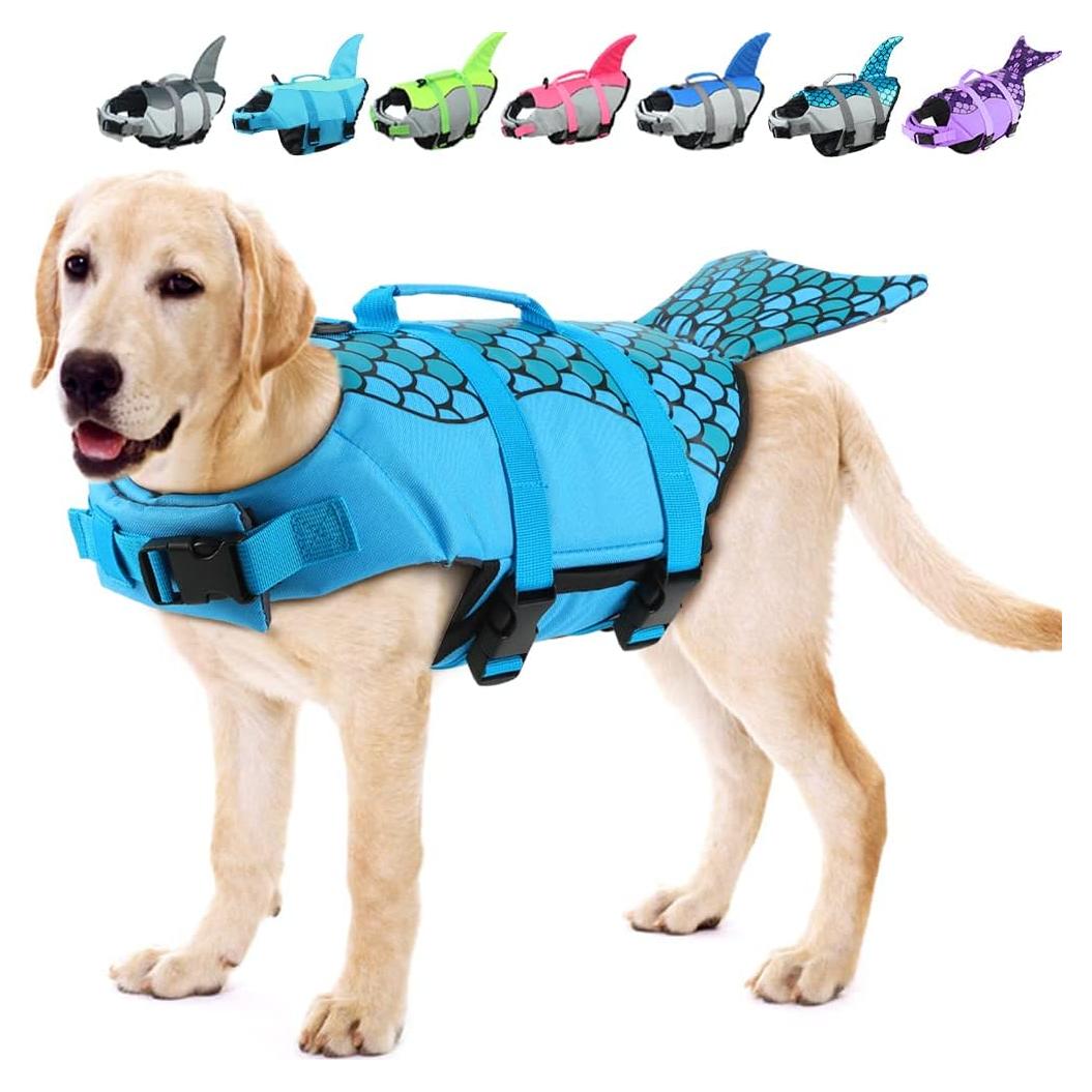Chaleco Salvavidas para Perros EMUST Sirena Azul XS