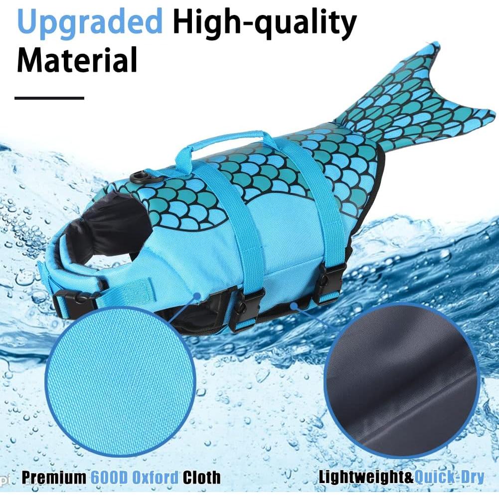 Chaleco Salvavidas para Perros EMUST Sirena Azul XS