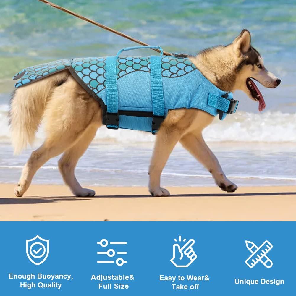 Chaleco Salvavidas para Perros EMUST Sirena Azul XS
