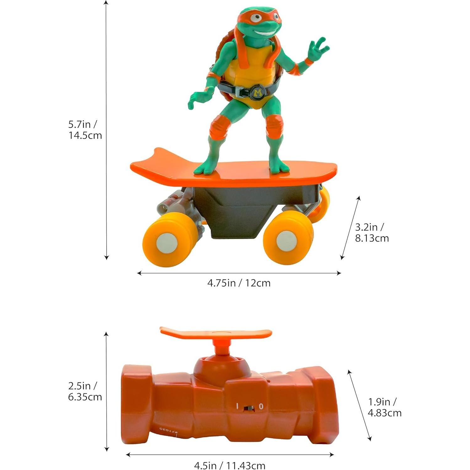 Vehículo RC Tortugas Ninja Michelangelo Patineta 2.4GHz