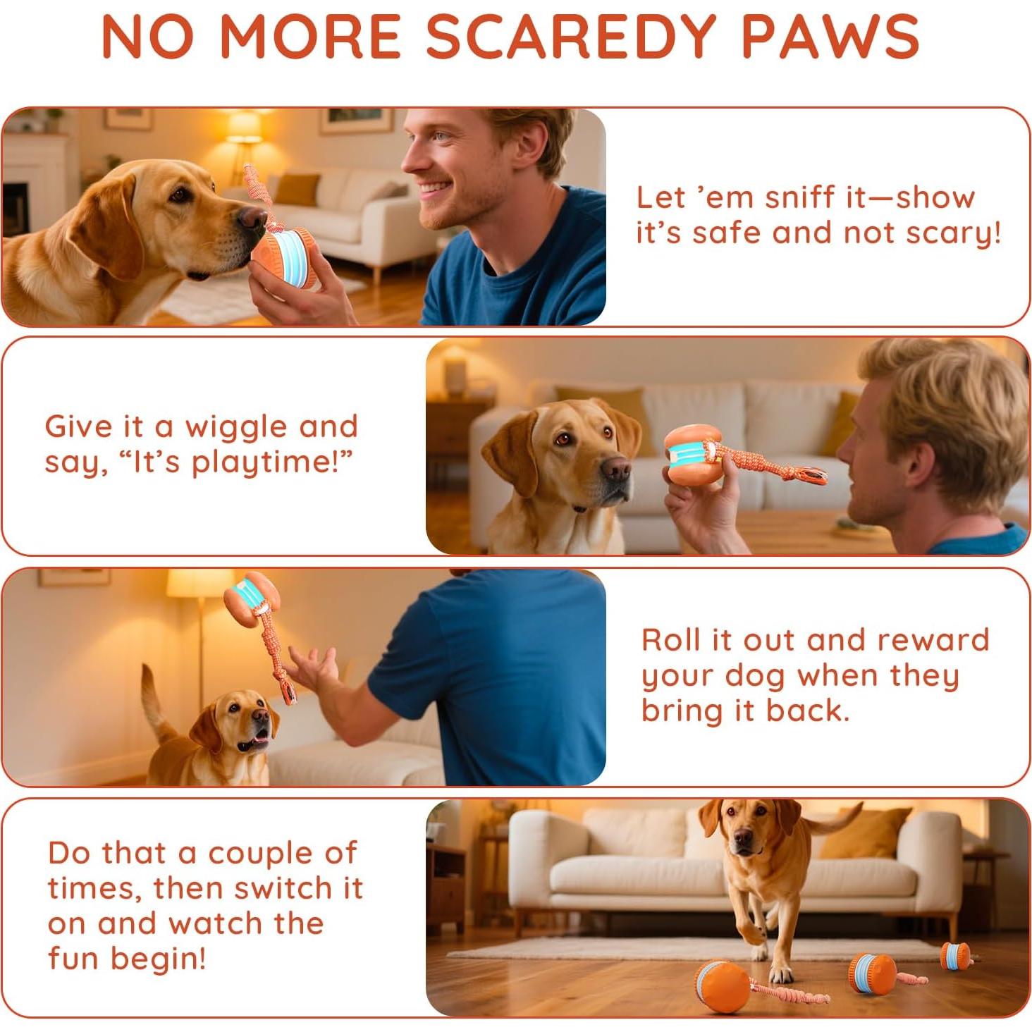 Juguete Interactivo para Perros QGI H01 Naranja con Cuerda