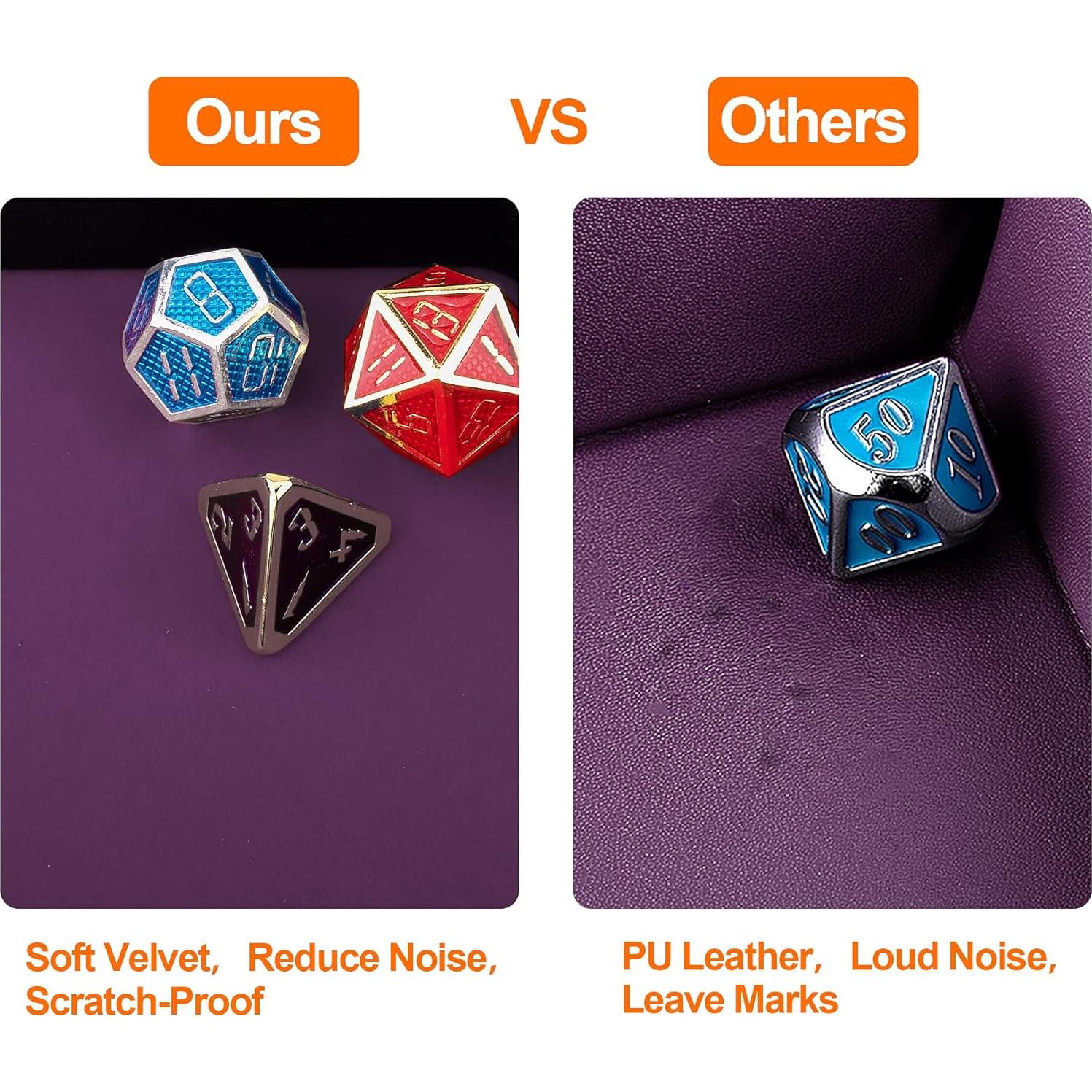 Bandeja Hexagonal para Dados SIQUK con Tapa Púrpura