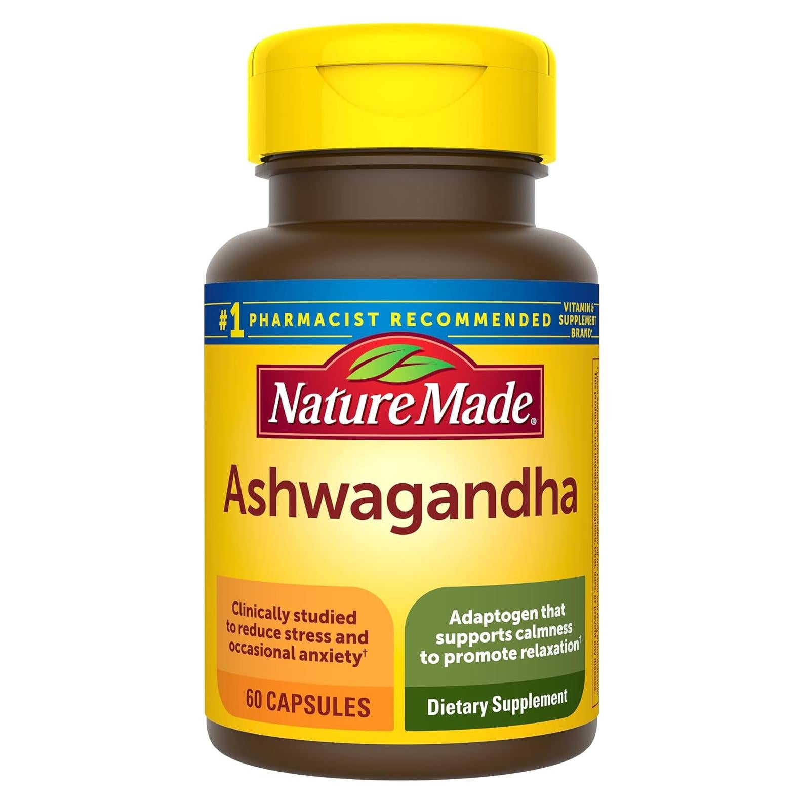 Cápsulas de Ashwagandha Nature Made 125mg - 60 Unidades