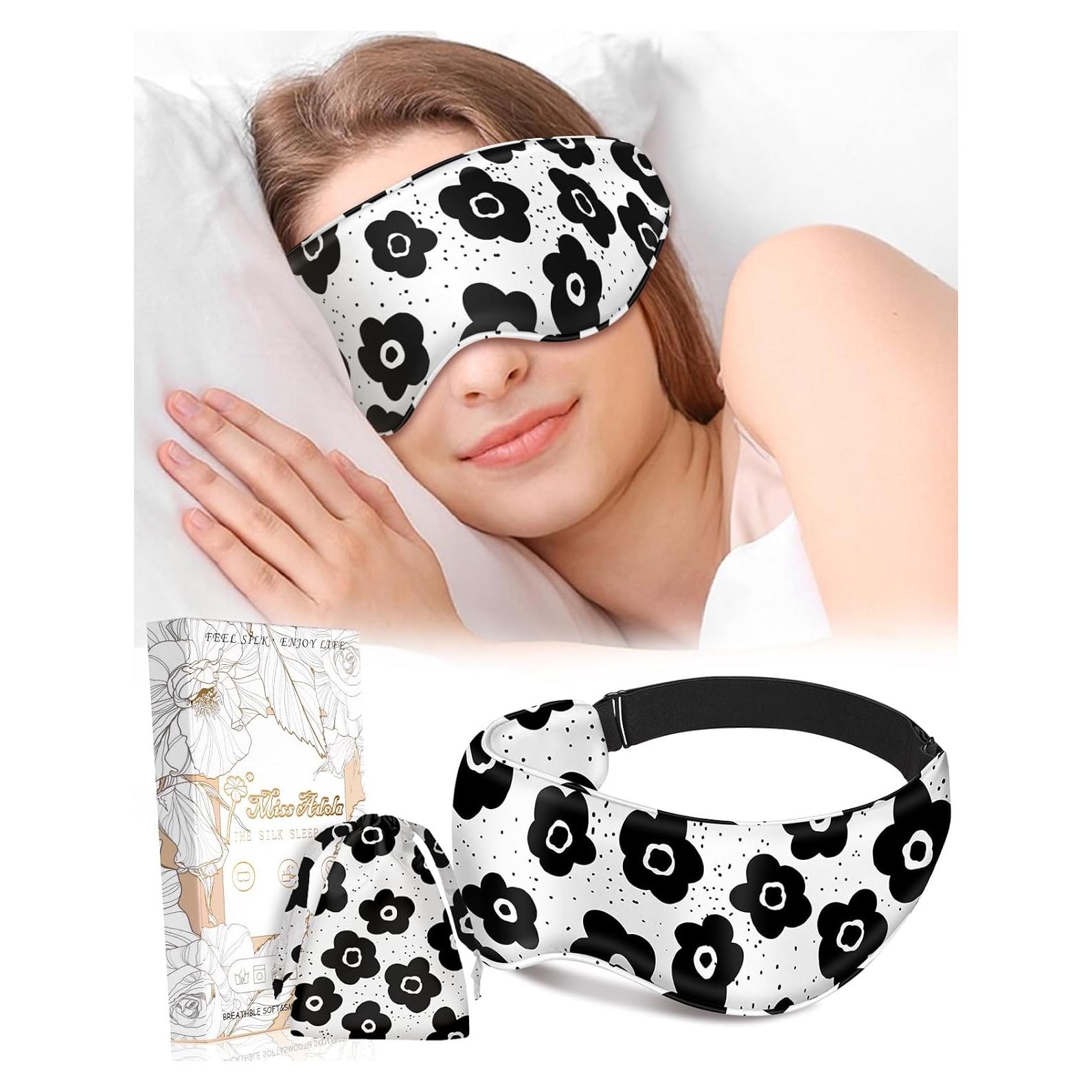 Máscara de Ojos de Seda Miss Adola con Peso y Aroma a Lavanda