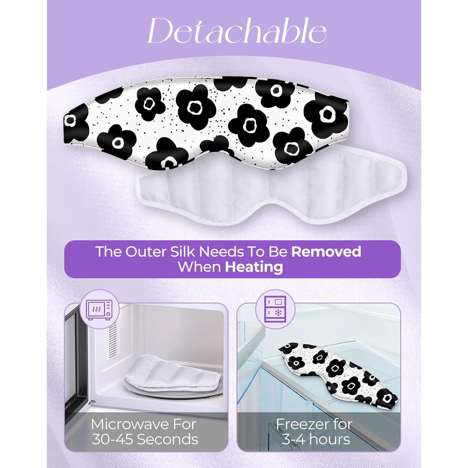 Máscara de Ojos de Seda Miss Adola con Peso y Aroma a Lavanda