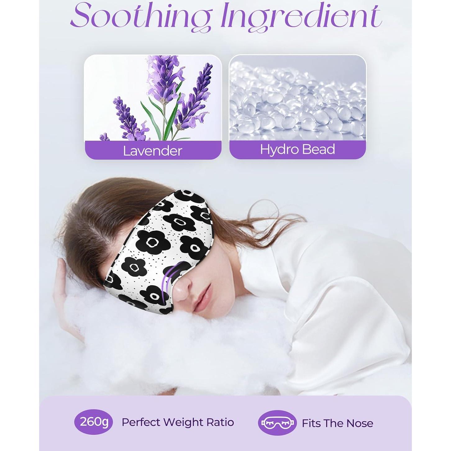 Máscara de Ojos de Seda Miss Adola con Peso y Aroma a Lavanda