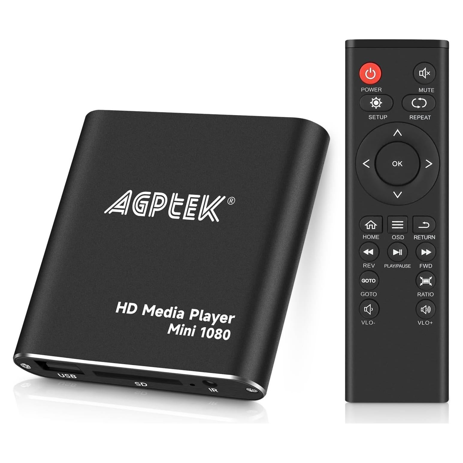 Reproductor de Medios HDMI AGPTEK Mini 1080P Full HD