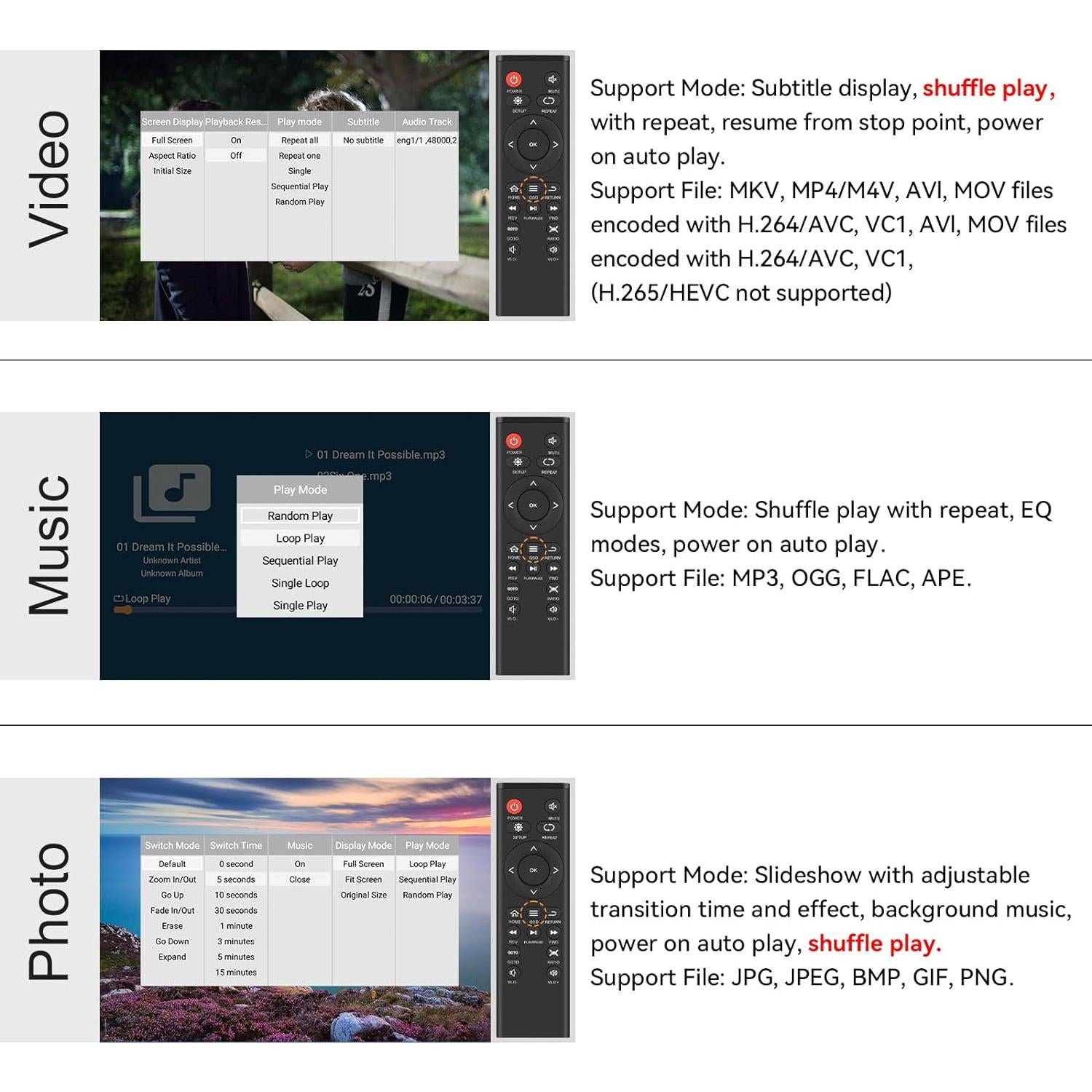 Reproductor de Medios HDMI AGPTEK Mini 1080P Full HD