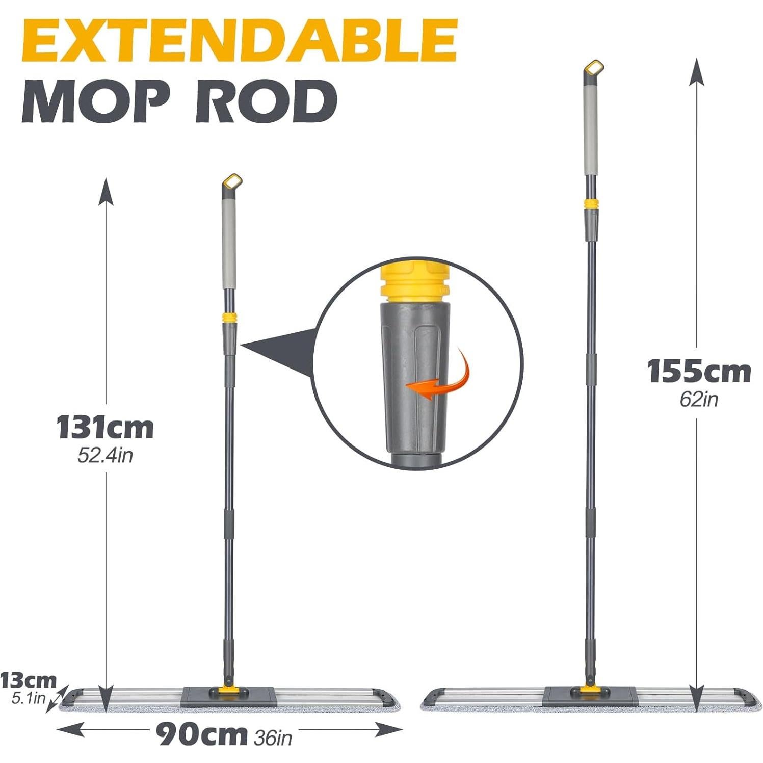 Mop Comercial MASTERTOP 91.44 cm con Mango Ajustable 157.48 cm