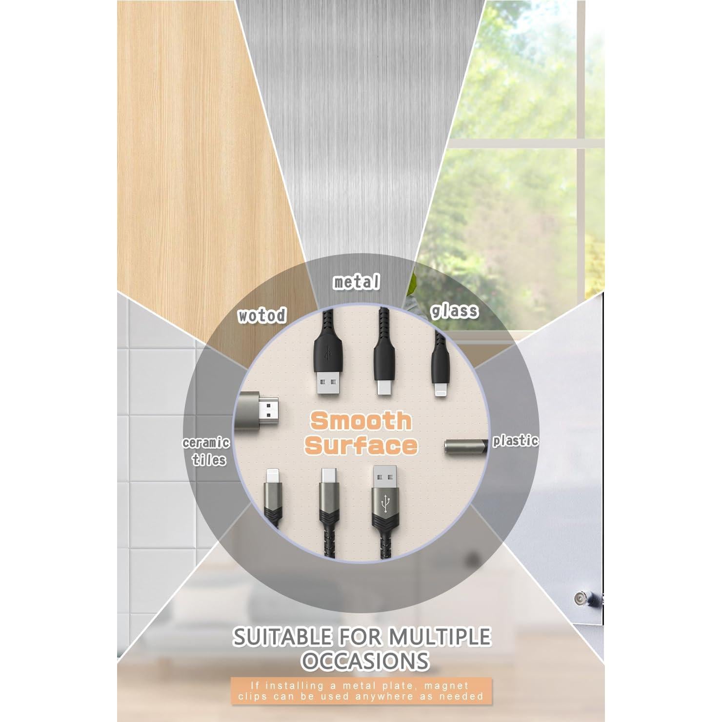 Clips Magnéticos para Cables Maveek - 5 Piezas Negro