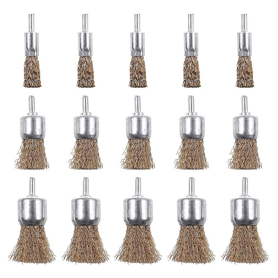 Juego de 15 Cepillos de Alambre Rocaris para Taladro 1/4"