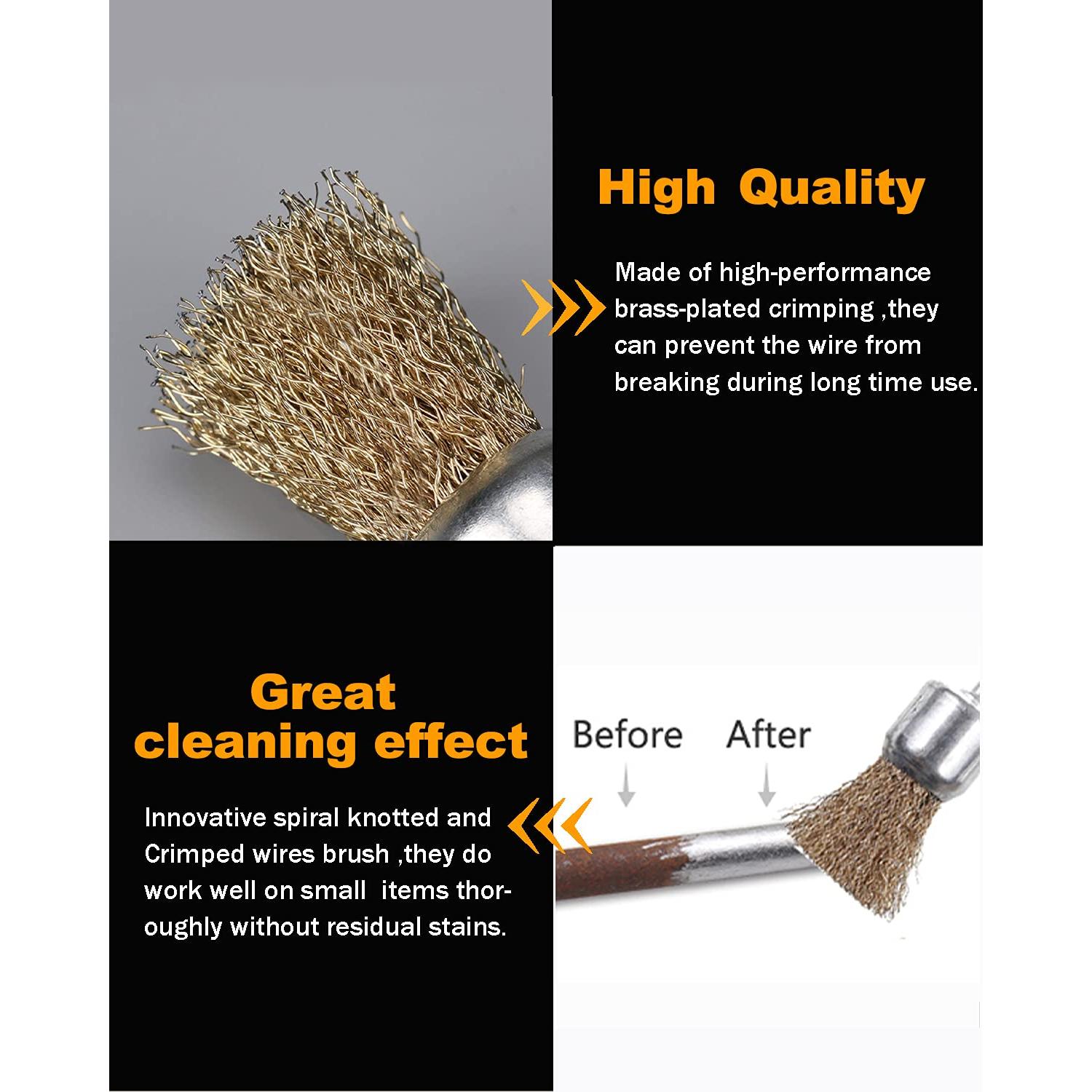 Juego de 15 Cepillos de Alambre Rocaris para Taladro 1/4"